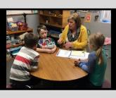 Lori Rhodes with students